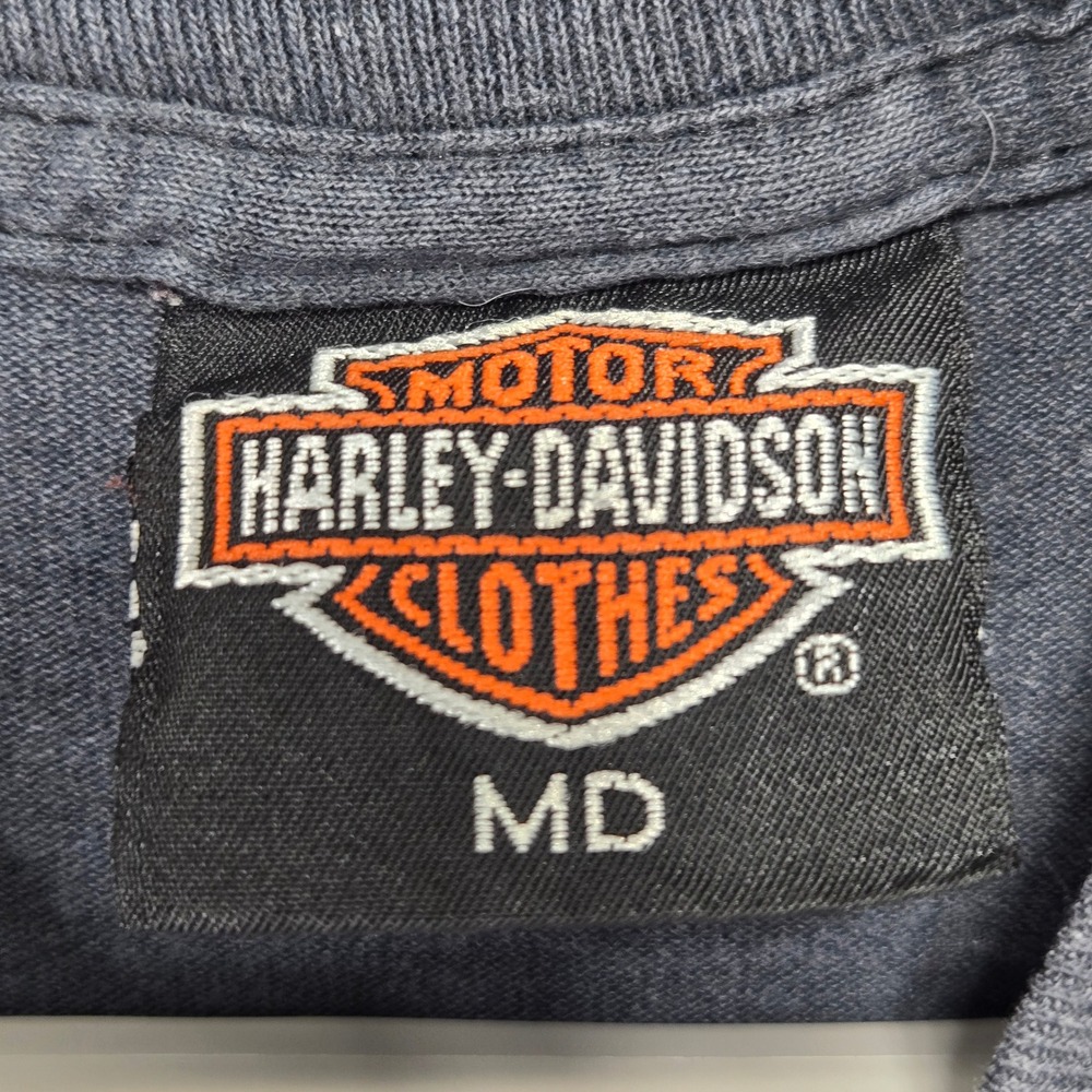 Vintage Harley Davidson Motorcycle Shirt Men M Eagle Distressed Faded USA 90s - Picture 8 of 14
